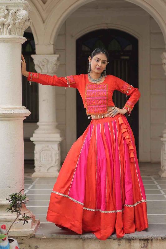 NAVRATRI LW 7139 Roman red Bridal lehengha choli in Pune